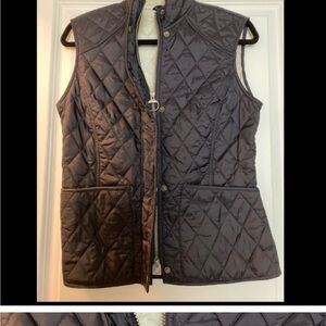 Barbour Navy Blue Quilted Vest Lightweight Insulated